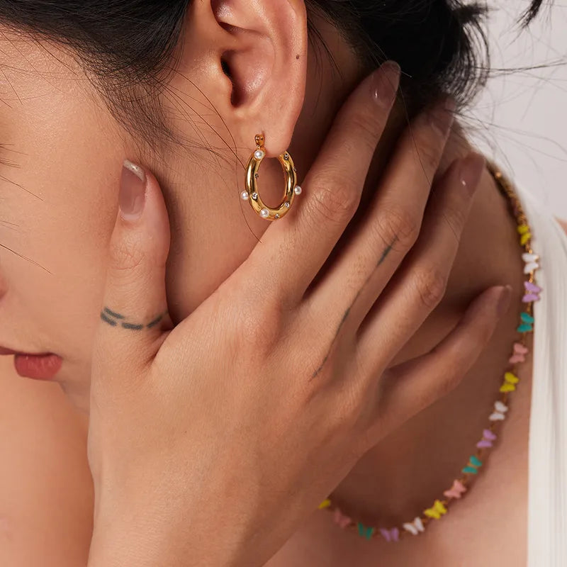 Celeste Orb Hoops || DV85