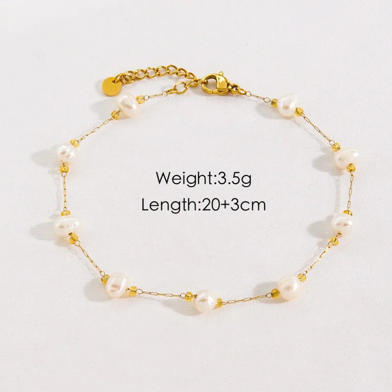 Delicate Pearl Anklet || DV57