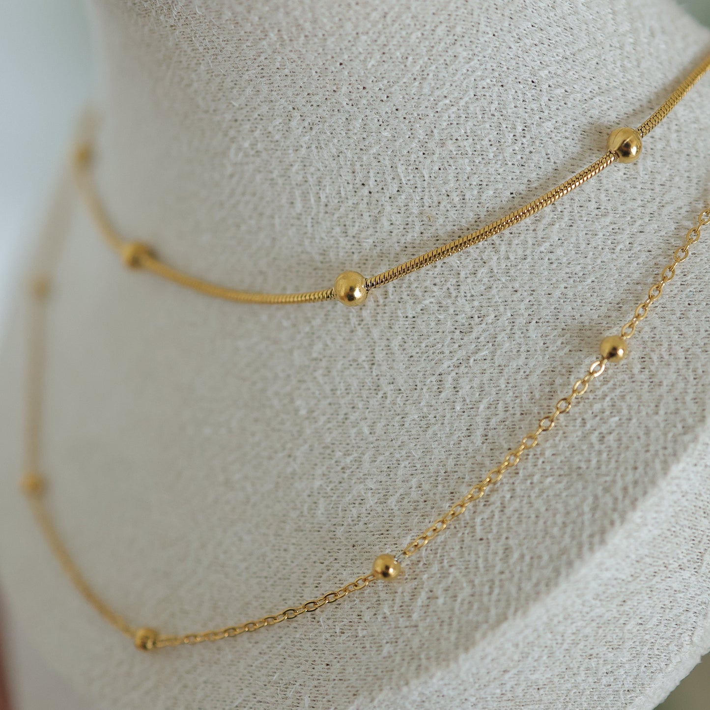 Golden Grace Double Chain Necklace || DV135