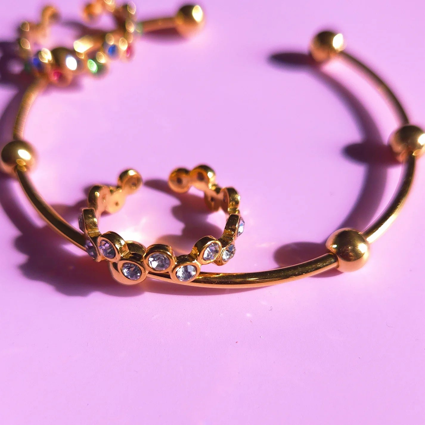 Multi-Stone Stacking Ring || DV48