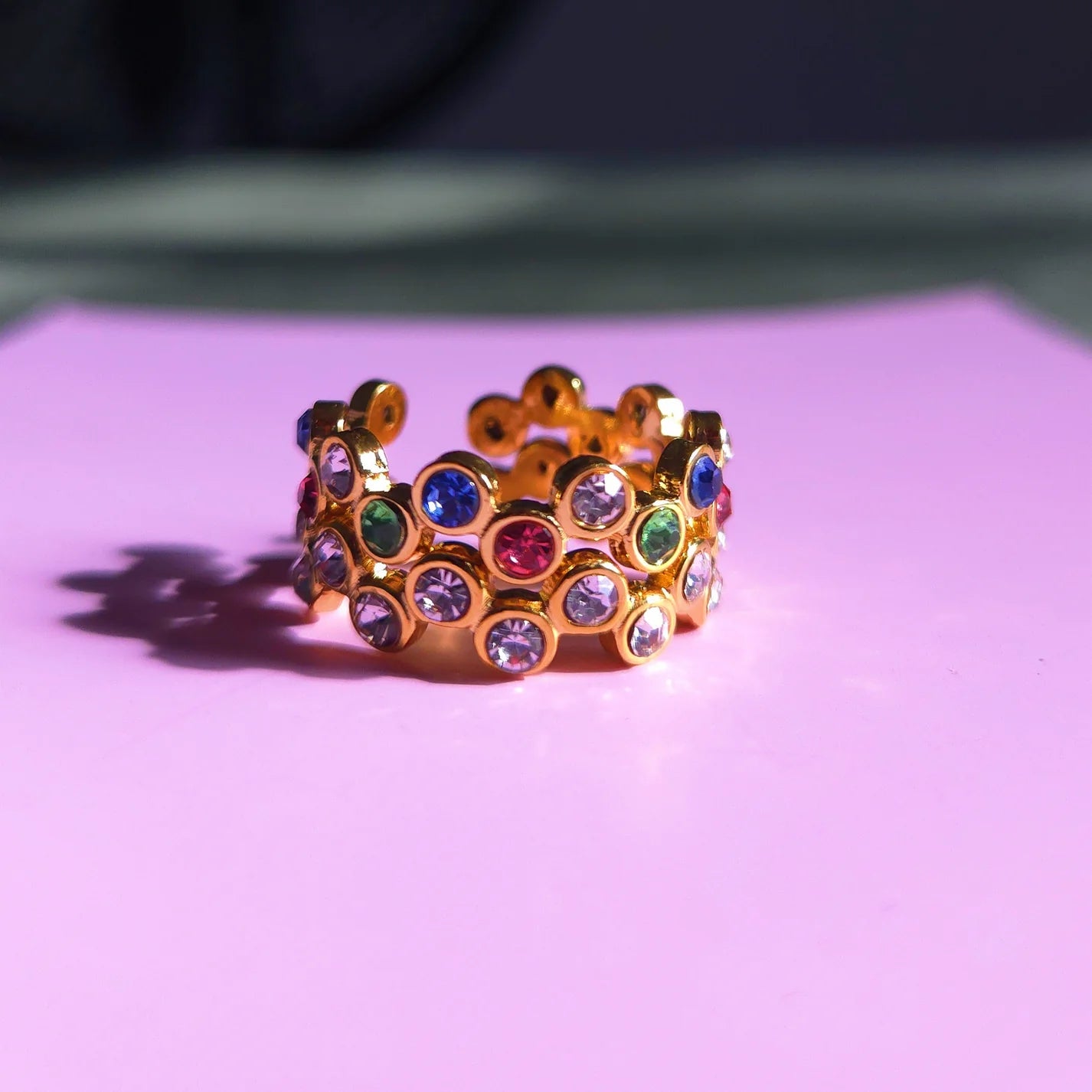 Multi-Stone Stacking Ring || DV48