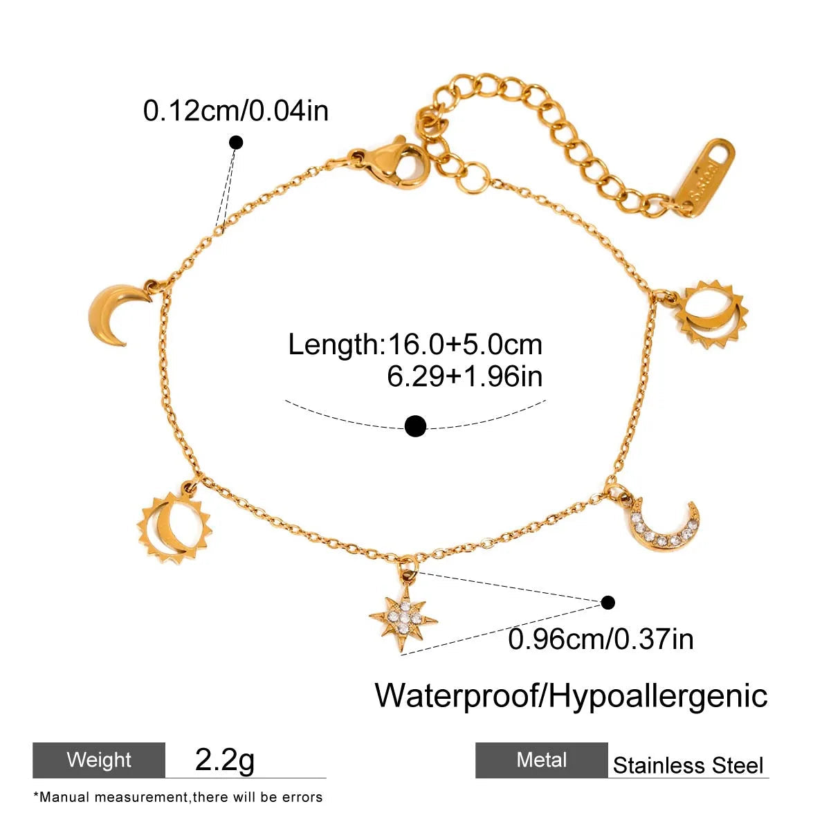 Celestial Glow Charm Bracelet || DV113