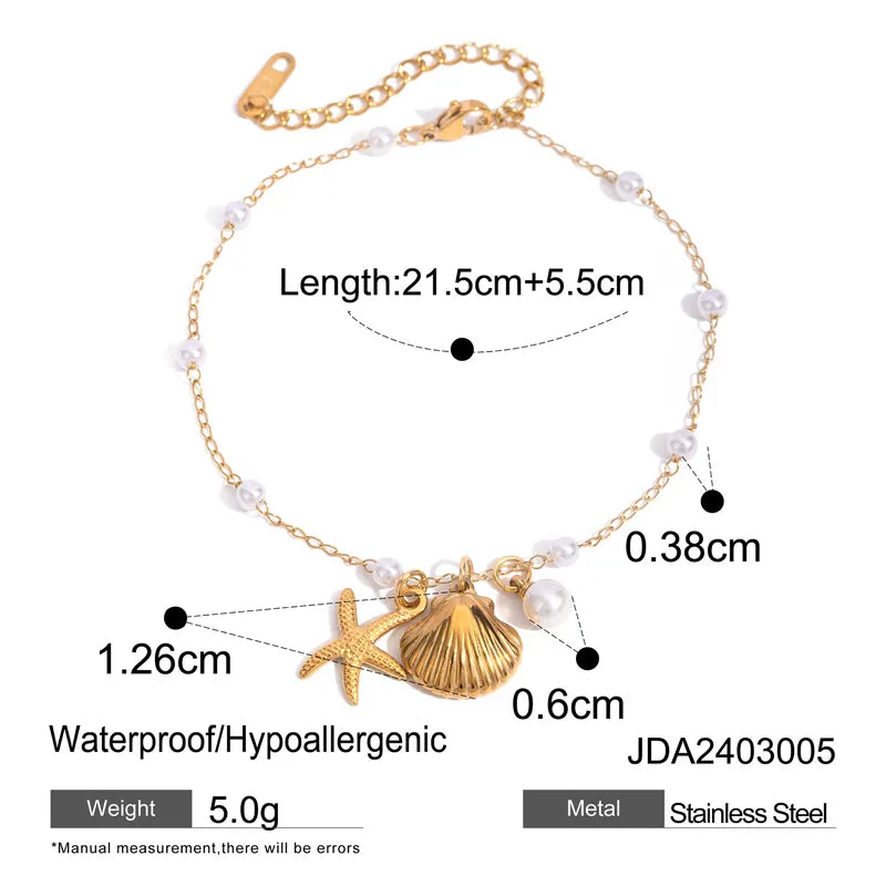 Isla Pearl Anklet || DV77