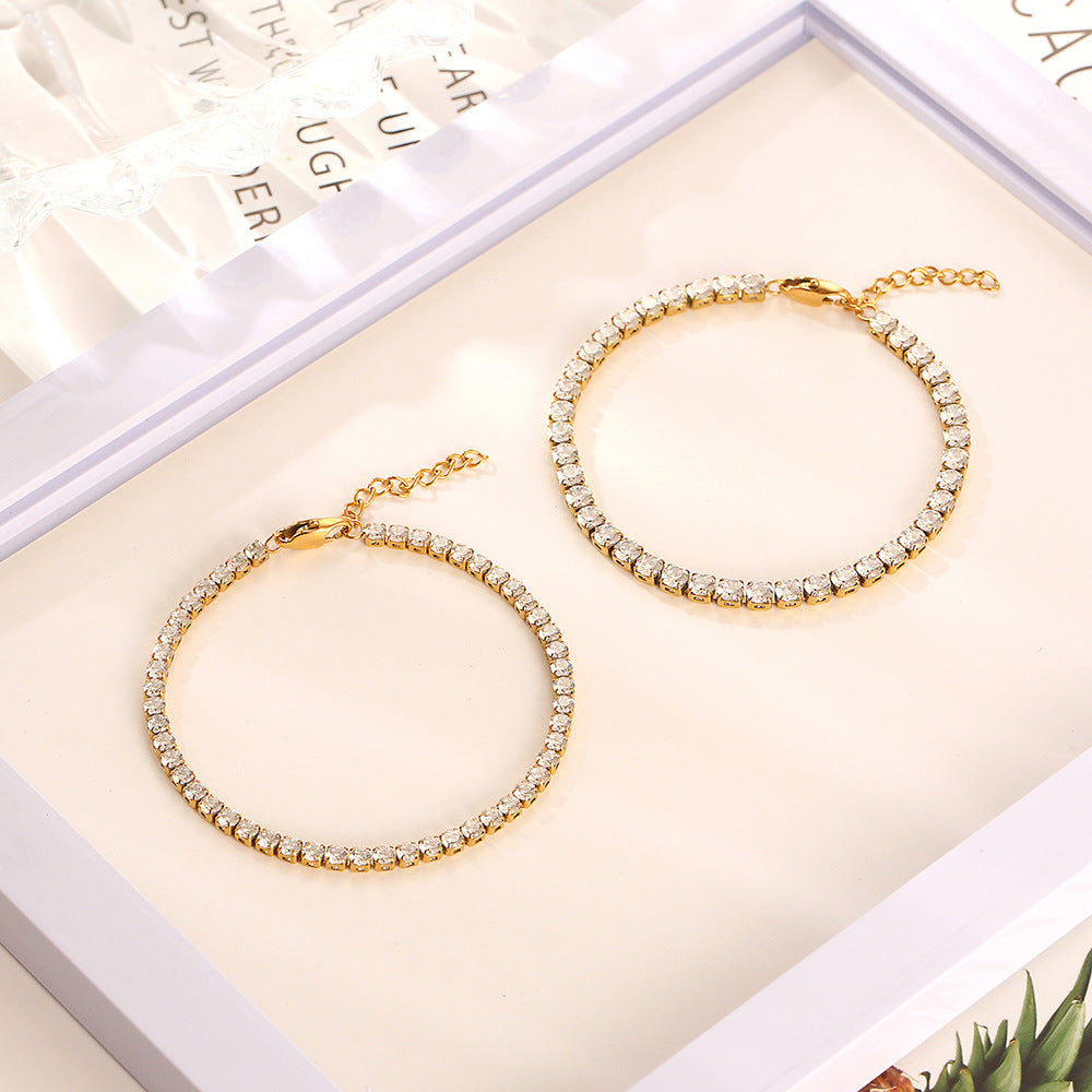 Tennis Bracelet 4mm sized stones || DV22