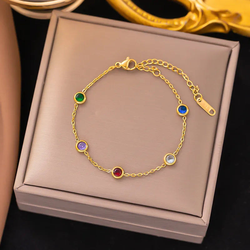 Dainty Multi-Stone Bracelet || DV51