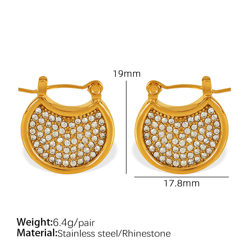 Luxe Crescent Hoop Earrings || DV12