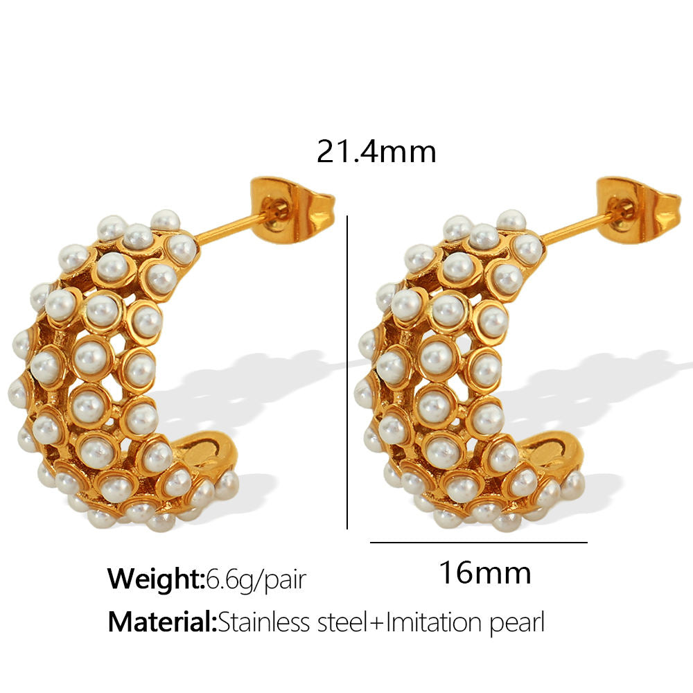 Golden Crystal Cluster Earrings || DV09