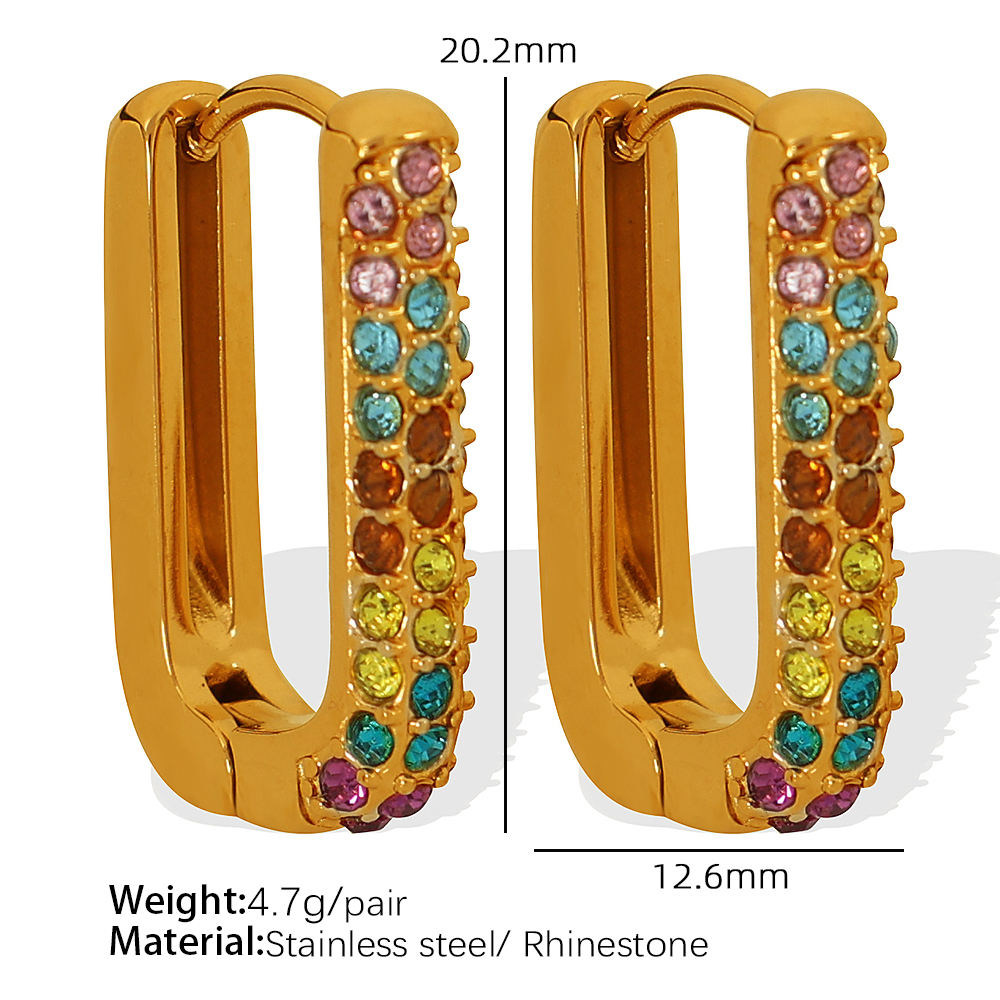 Vibrant Gemstone Huggie Hoops || DV02