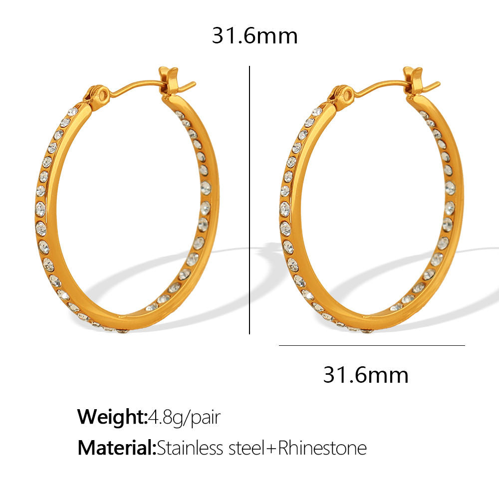 Crystal Elegance Hoop Earrings || DV11