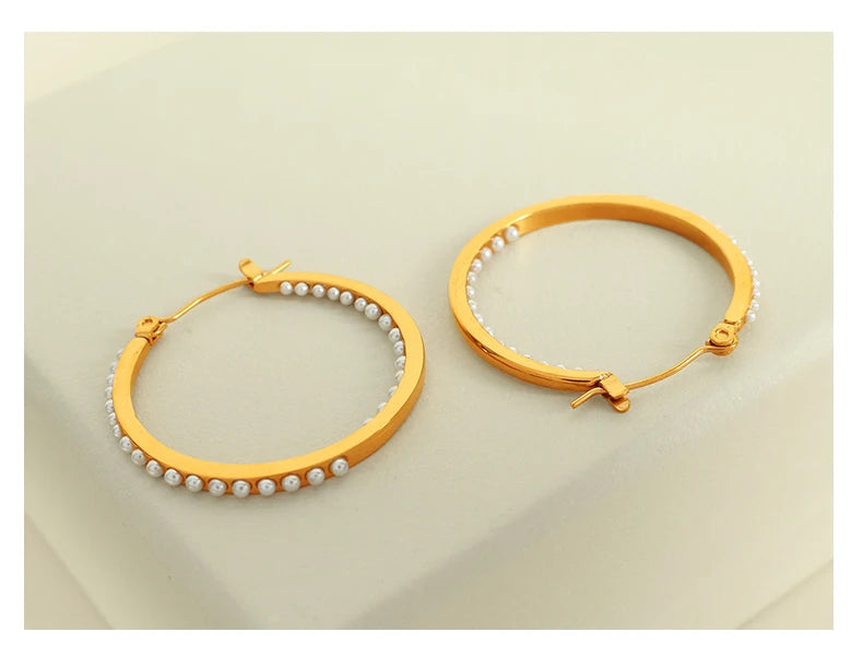 Crystal Elegance Hoop Earrings || DV11