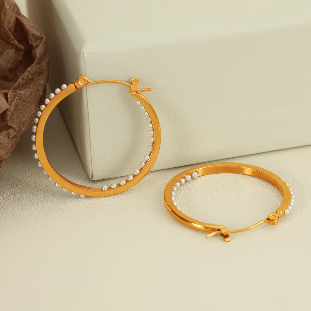 Crystal Elegance Hoop Earrings || DV11