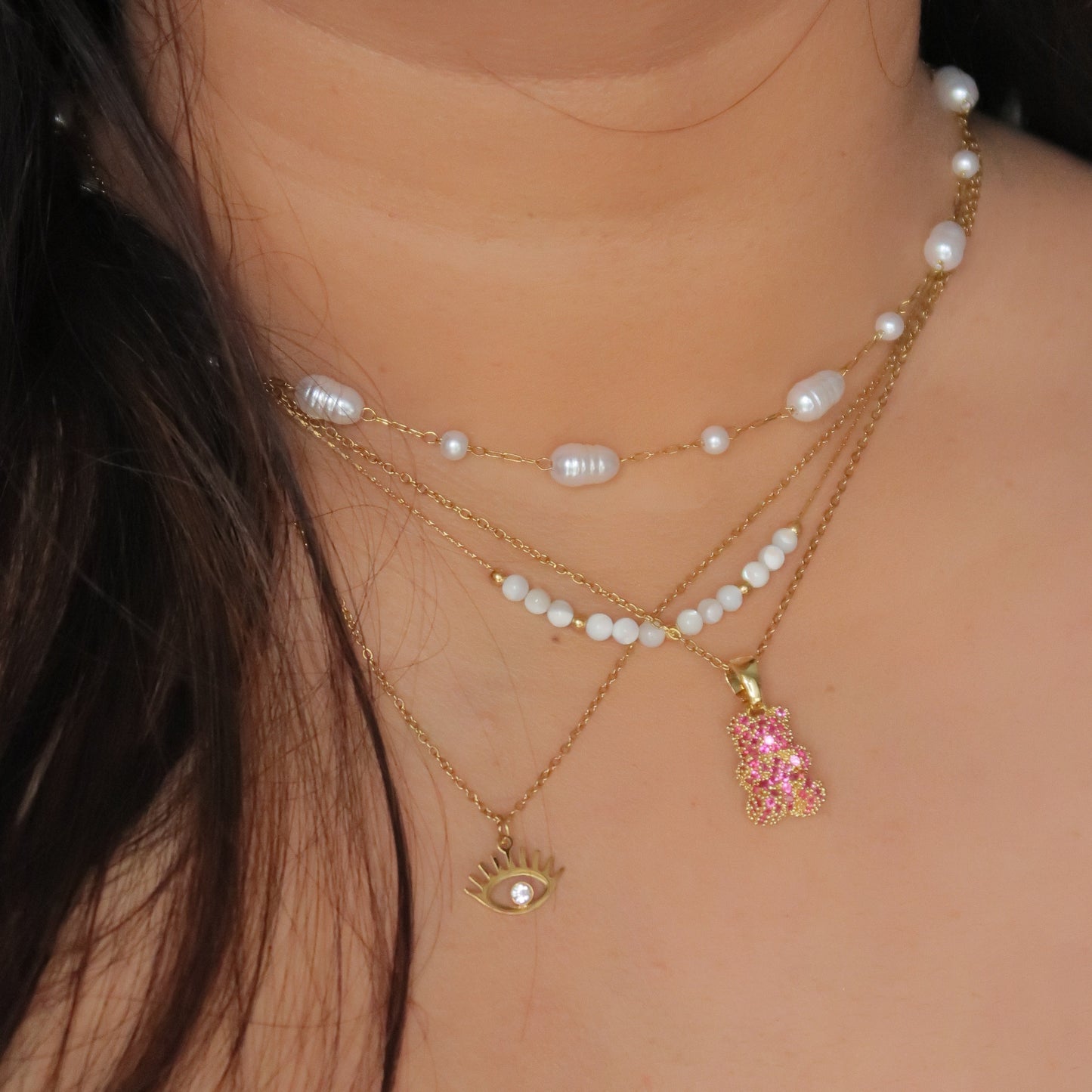 Glass Glow Bead Necklace || DV93