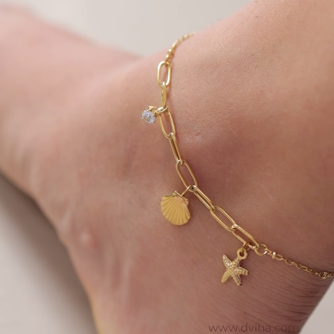 Ocean Charm Anklet || DV115