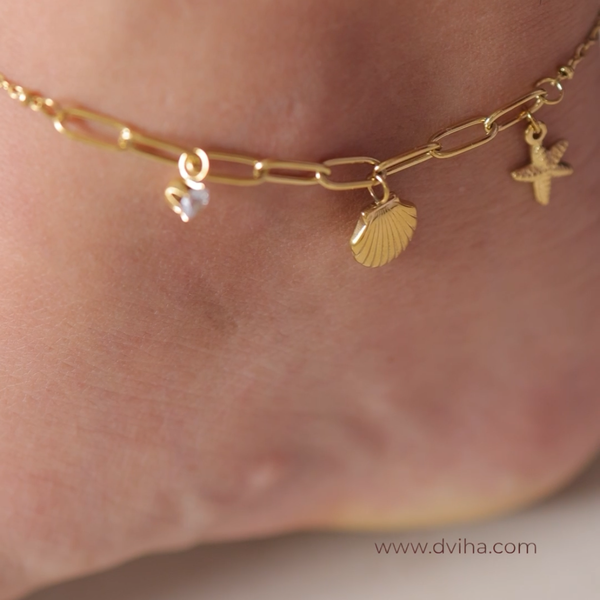 Ocean Charm Anklet || DV115