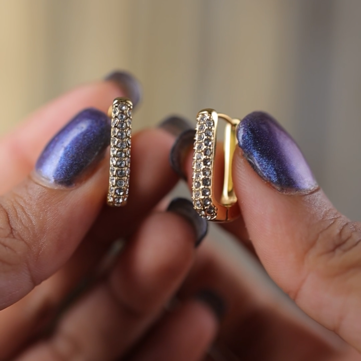 Vibrant Gemstone Huggie Hoops || DV02