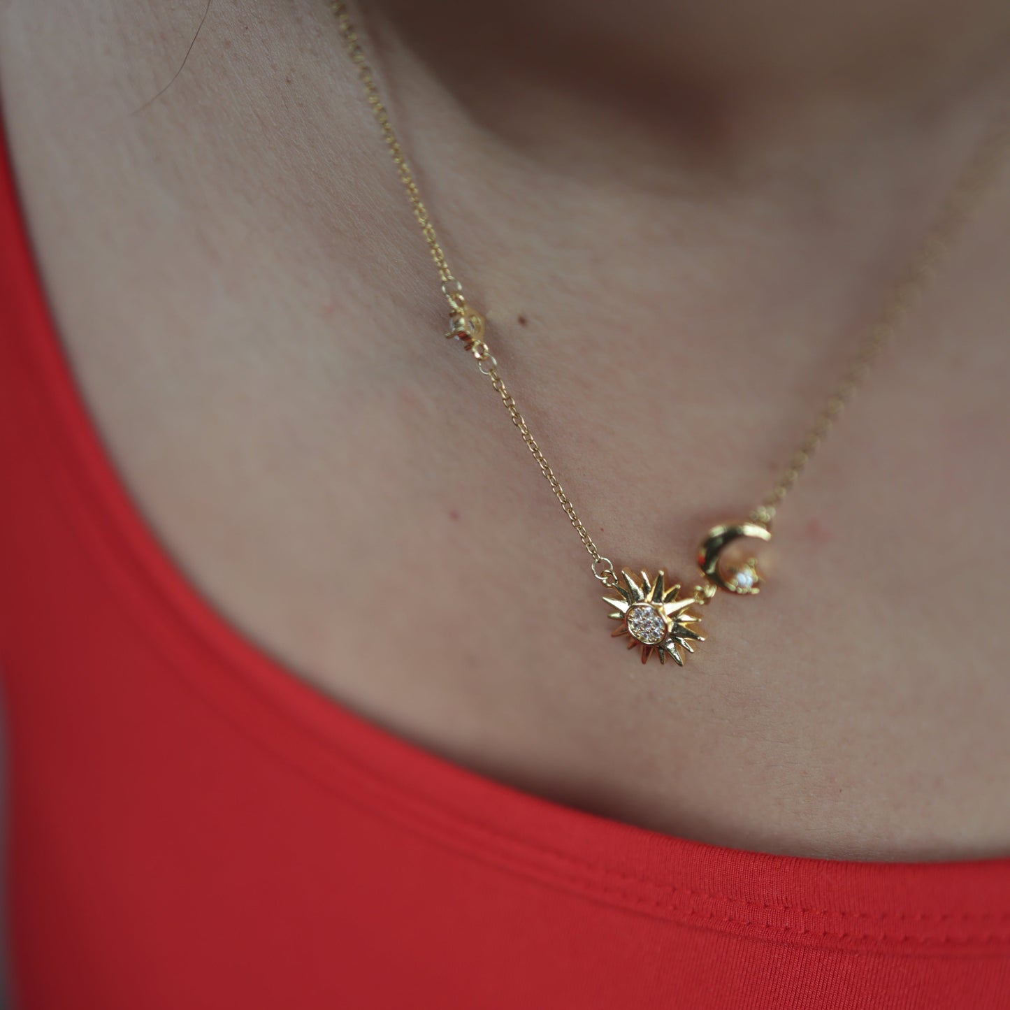 Solara Crescent Necklace || DV122