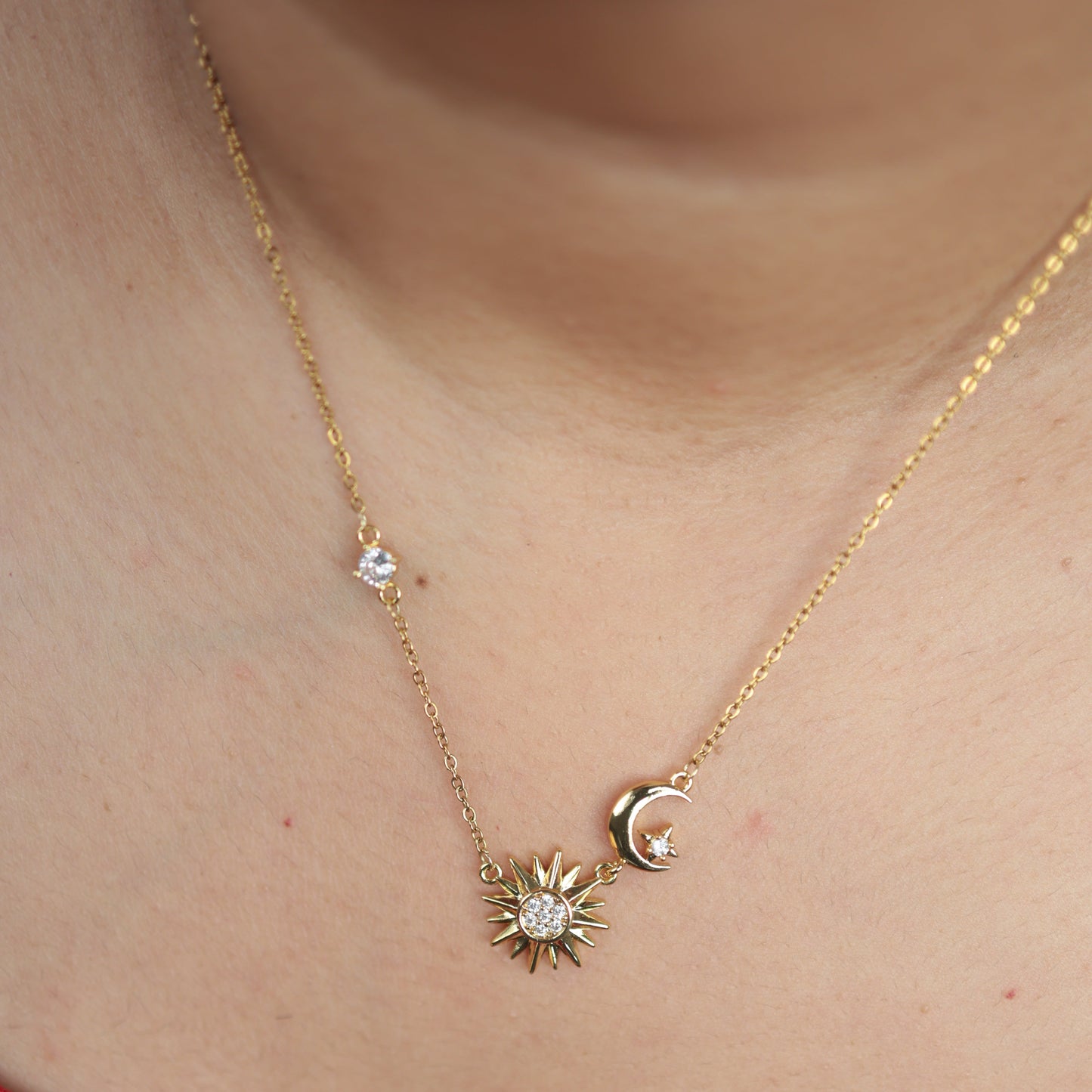 Solara Crescent Necklace || DV122