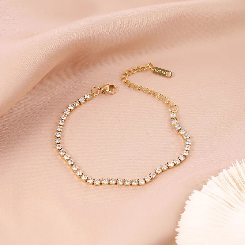 Tennis Bracelet, 3mm & 4mm sized stones || DV22