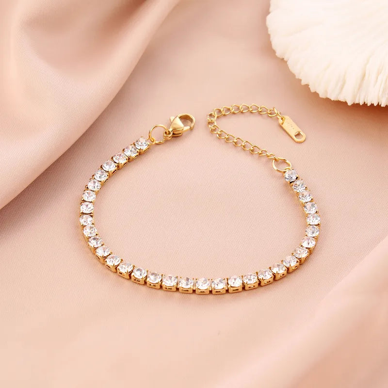 Tennis Bracelet, 3mm & 4mm sized stones || DV22