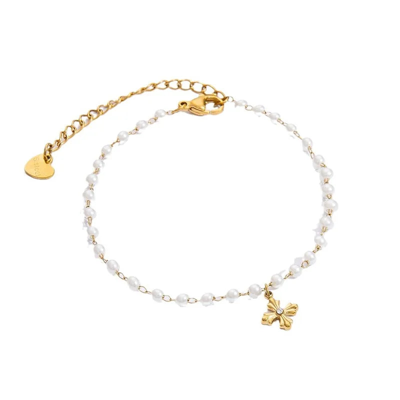 Pearl Elegance Charm Bracelet || DV27