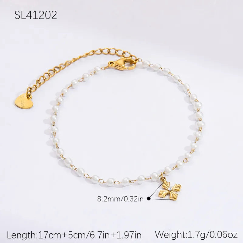 Pearl Elegance Charm Bracelet || DV27