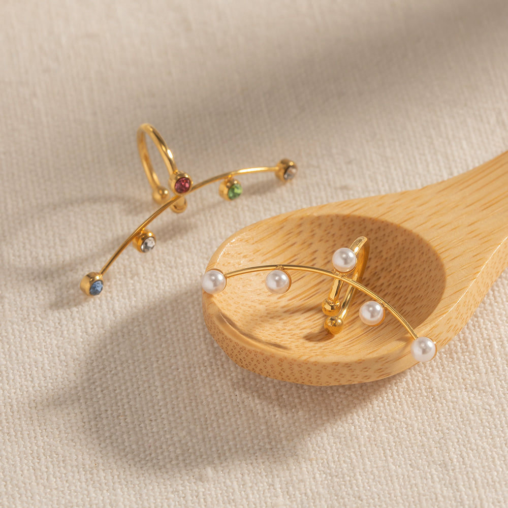 Pearl Arc Ear Cuff || DV41