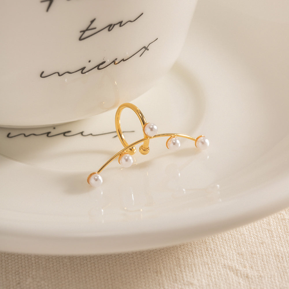 Pearl Arc Ear Cuff || DV41