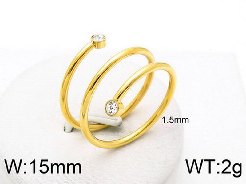 Spiral Crystal Open Ring || DV40