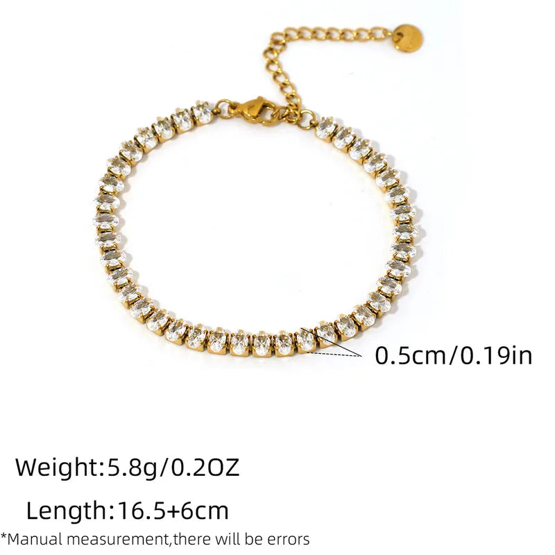 Radiant Oval Tennis Bracelet || DV411