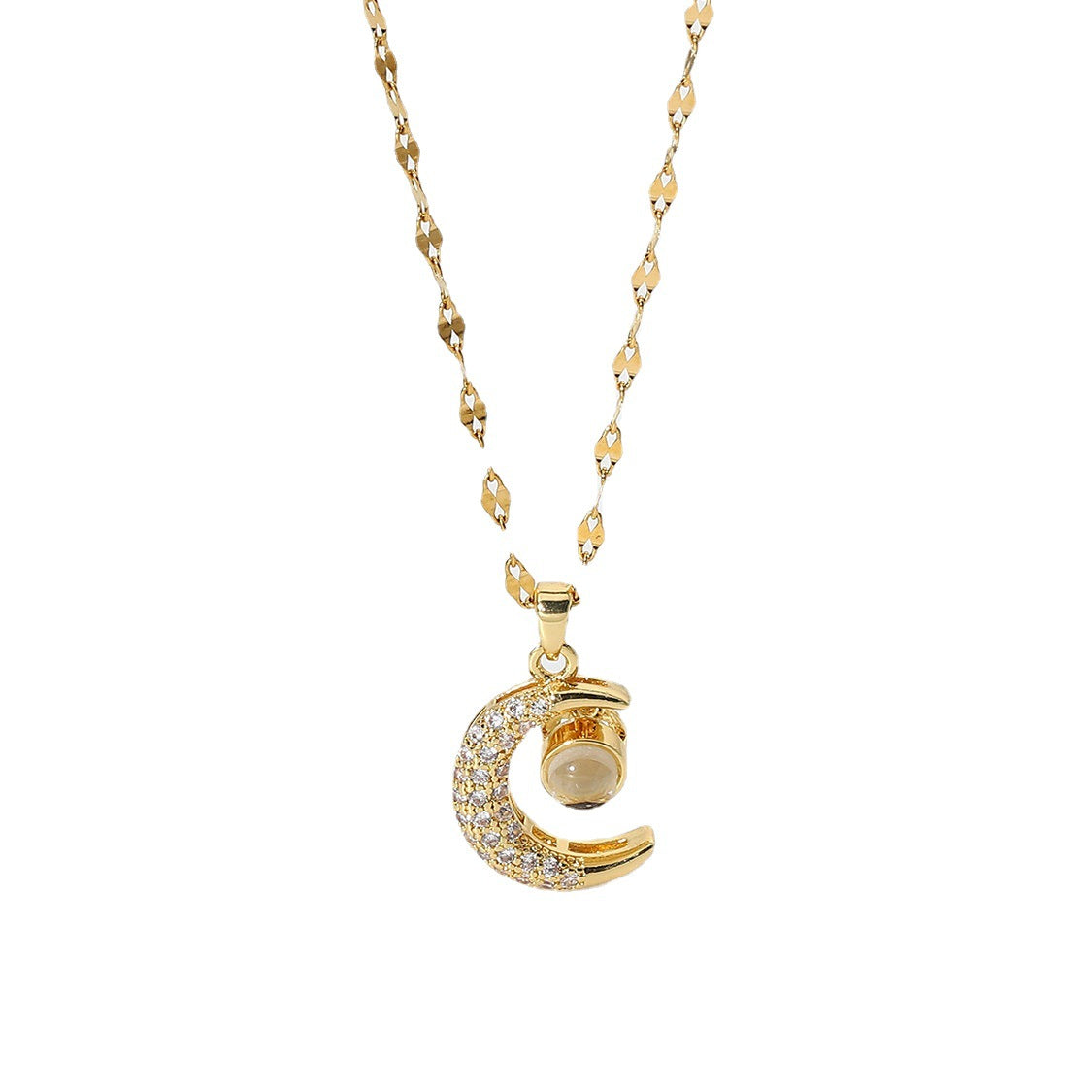 Celestial Moon Pendant Necklace || DV42