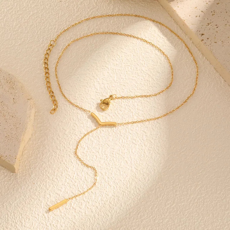 Elara Minimal Y-Necklace || DV121