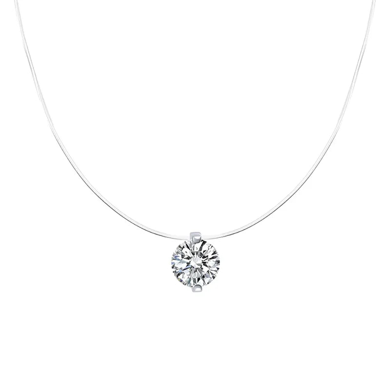 Celeste Diamond Invisible Necklace || DV106