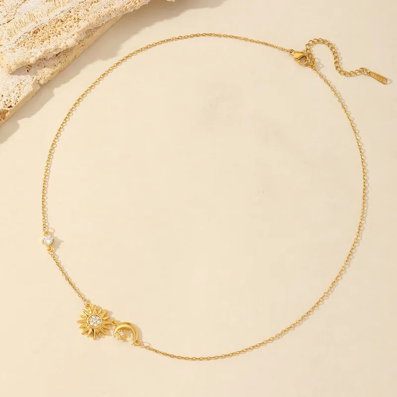 Solara Crescent Necklace || DV122