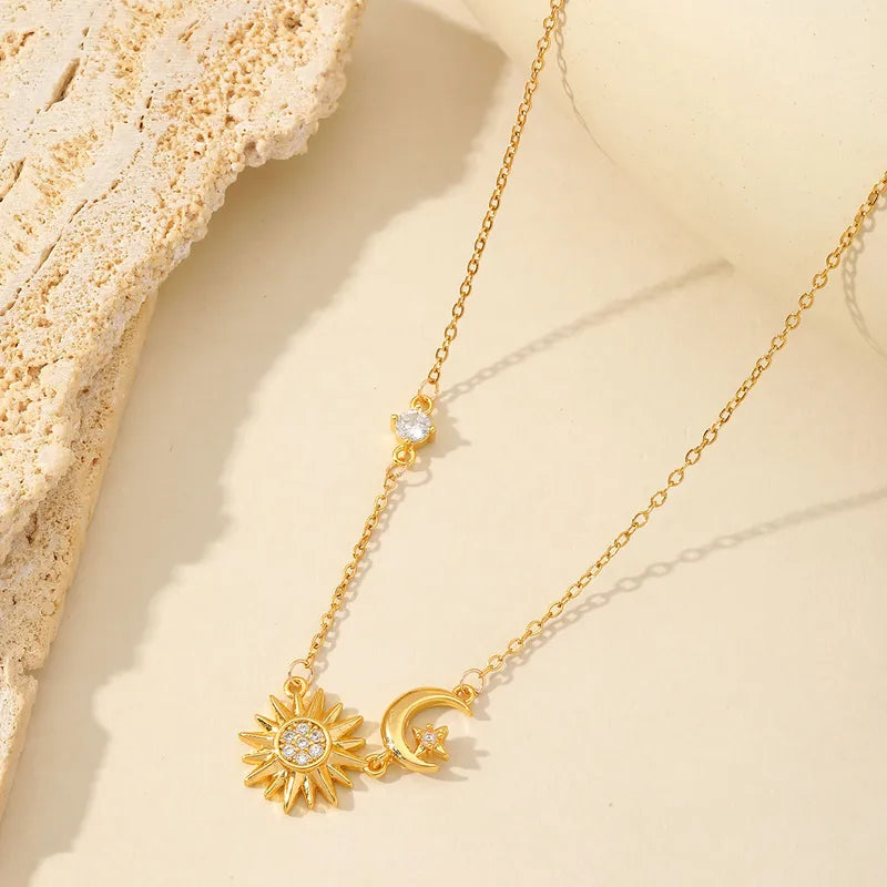 Solara Crescent Necklace || DV122