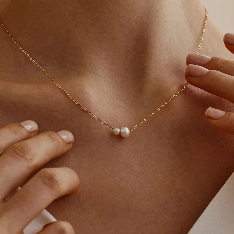Duo Pearl Necklace || DV95