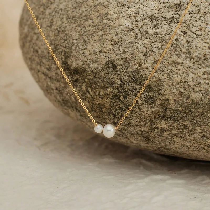 Duo Pearl Necklace || DV95