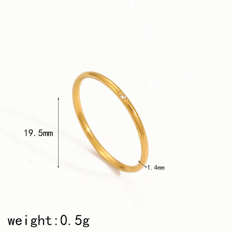 Luxe Solitaire Slim Diamond Ring || DV110