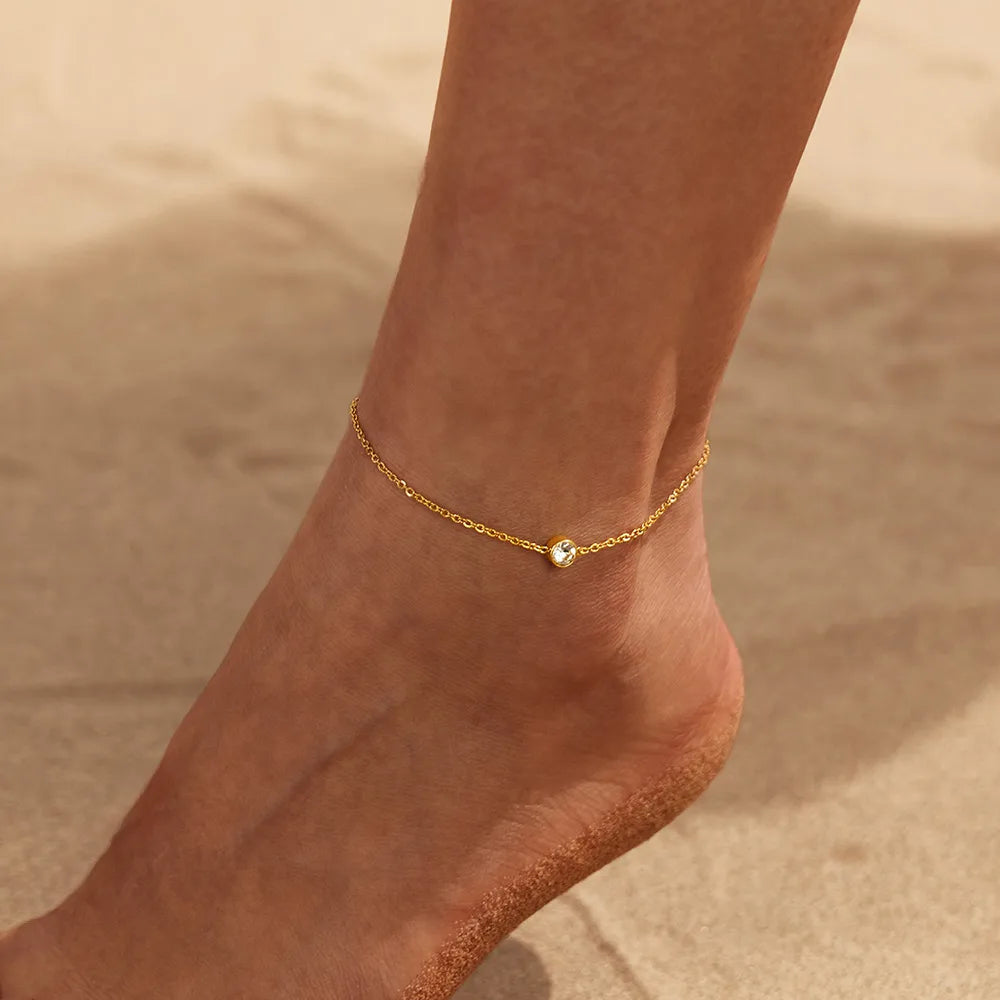 Eternal Solitaire Anklet || DV114