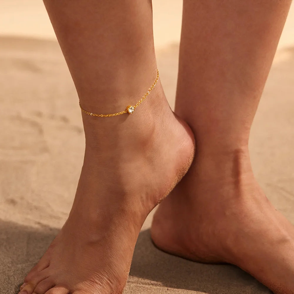 Eternal Solitaire Anklet || DV114