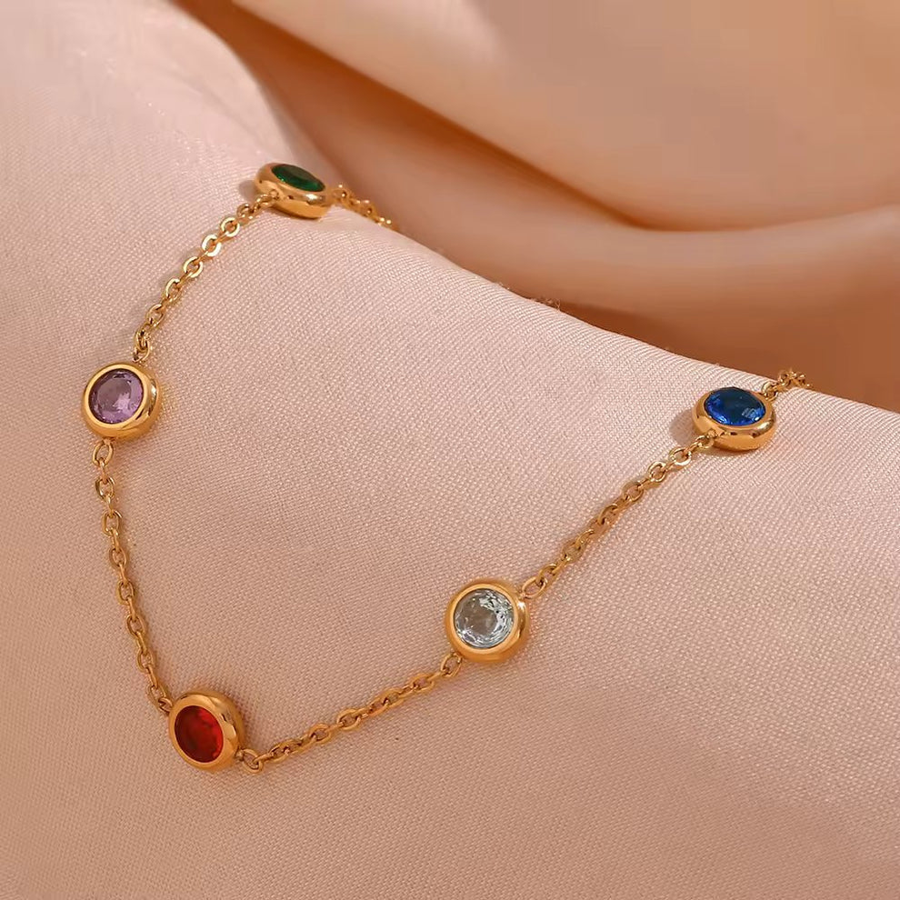 Dainty Multi-Stone Bracelet || DV51