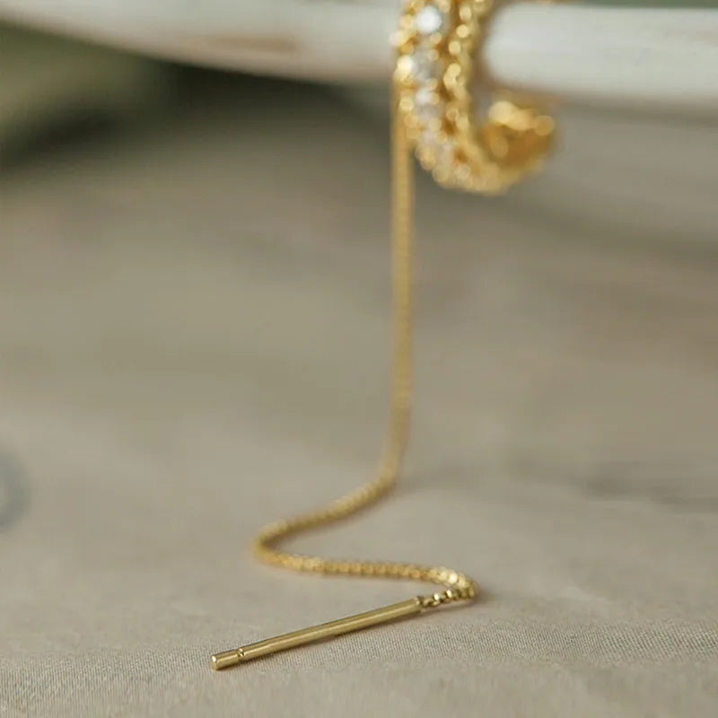 Iris Chain Ear Cuff Earrings || DV433