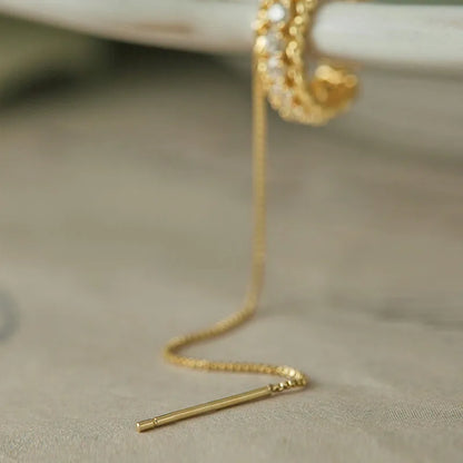 Iris Chain Ear Cuff Earrings || DV433