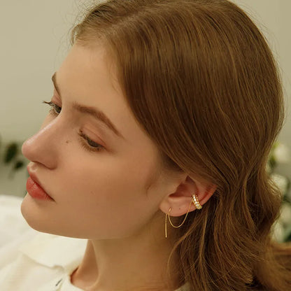 Iris Chain Ear Cuff Earrings || DV433