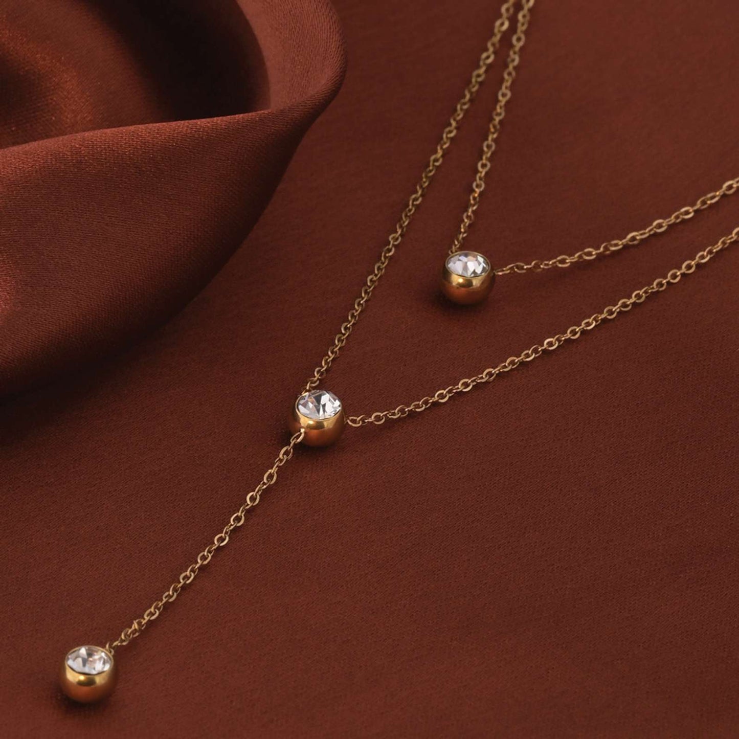 Solenne Cascade Layered Necklace | DV324