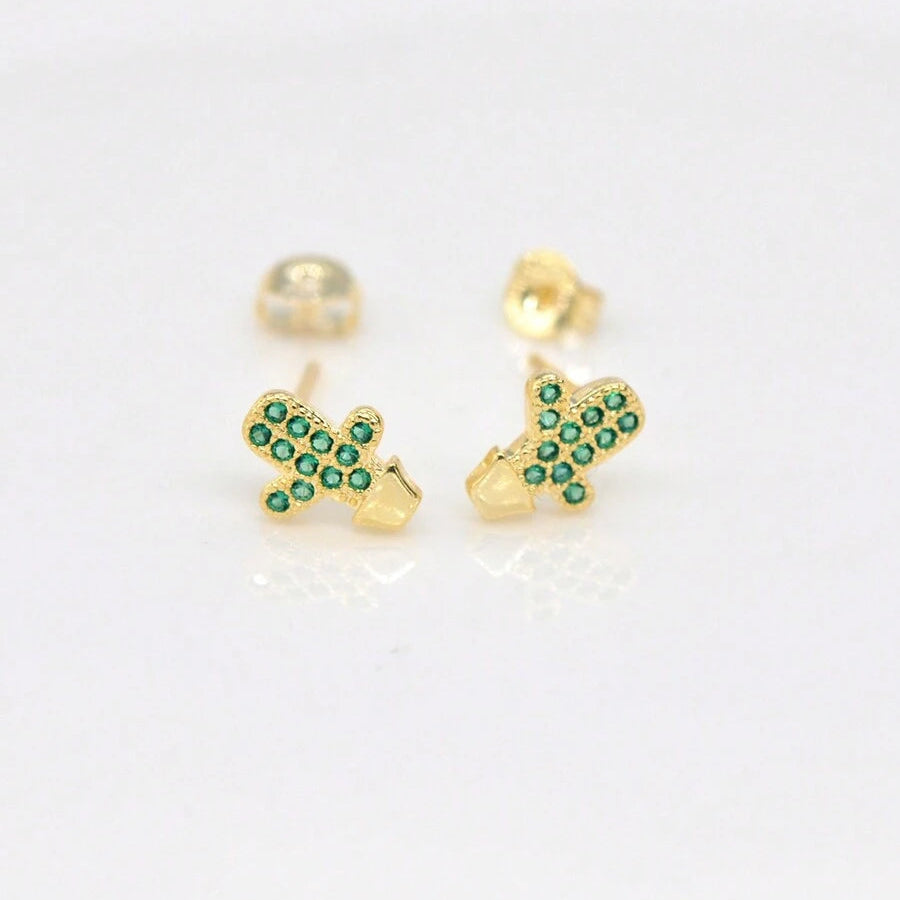 Cactus Charm Studs || DV441