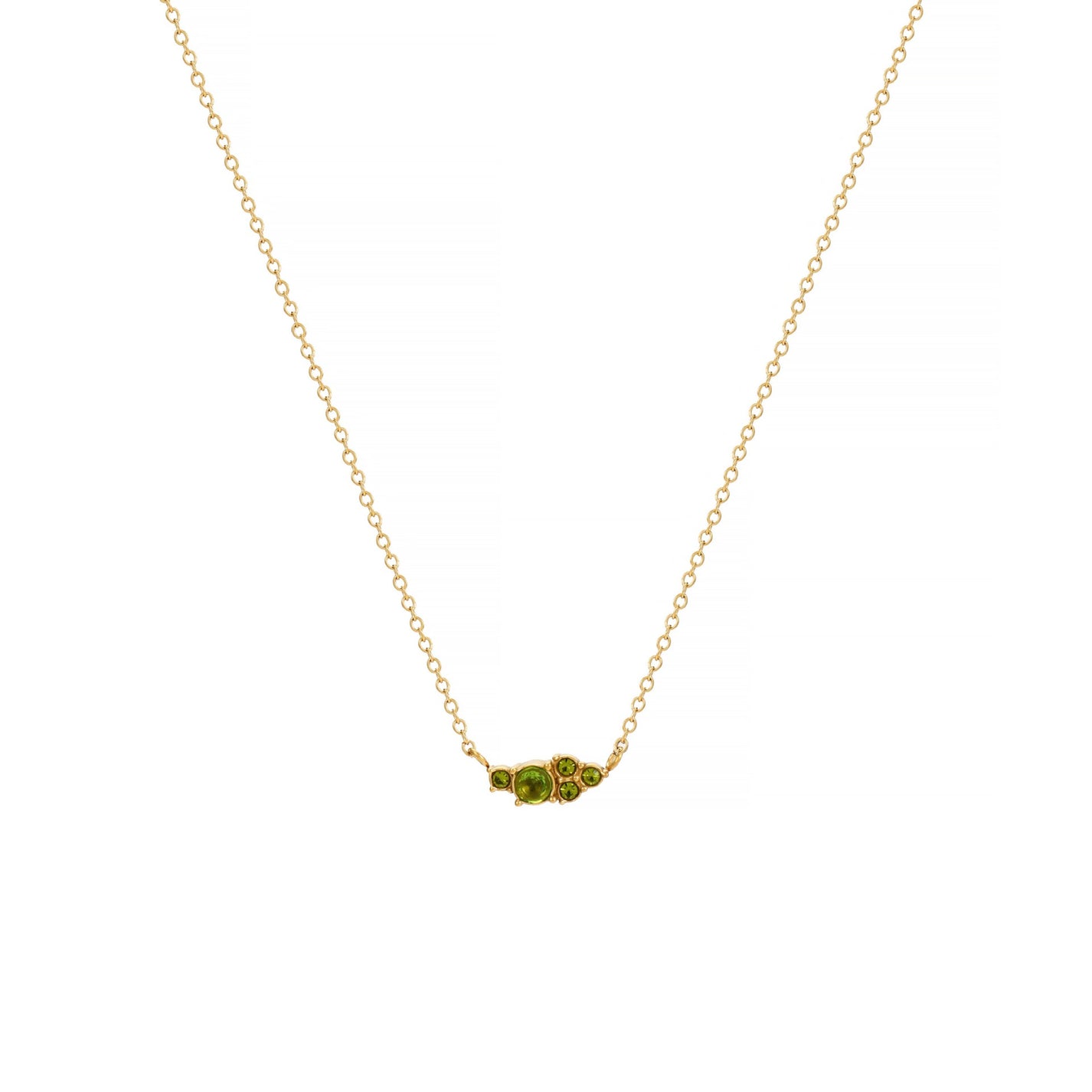 Emerald Cluster Necklace || DV310