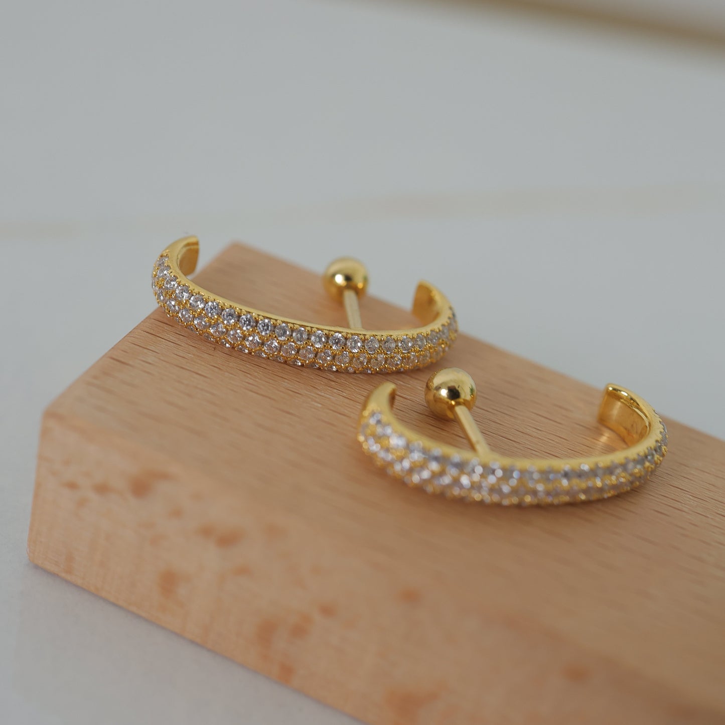 Lumina Crystal Cuff Earrings || DV170