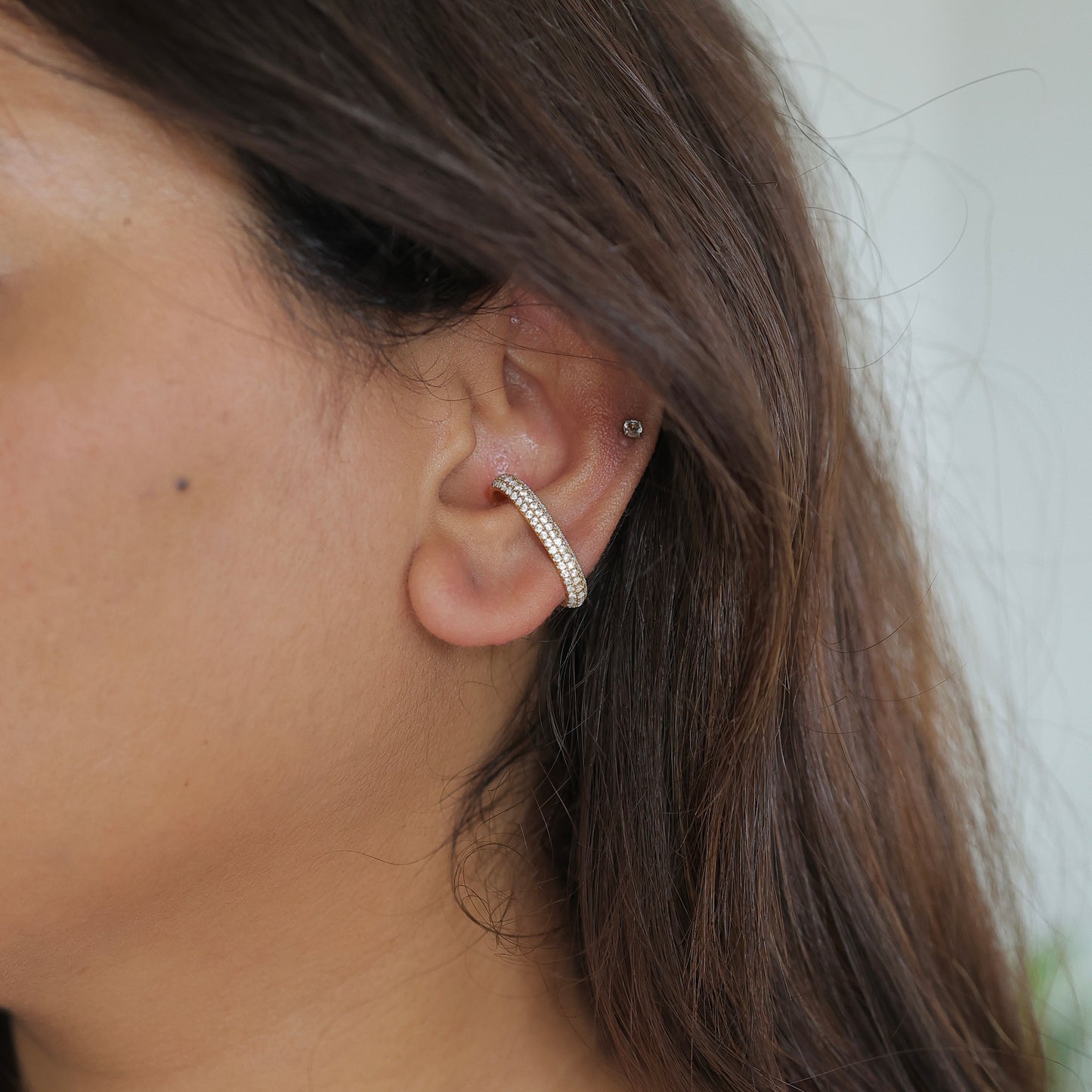 Lumina Crystal Cuff Earrings || DV170