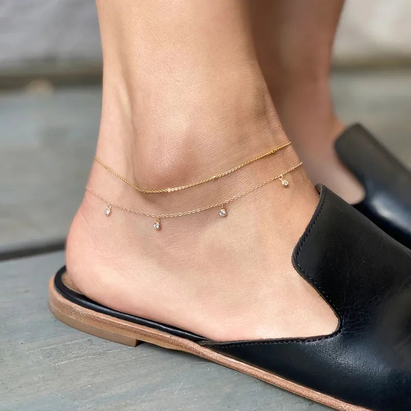 Dazzle Drop Anklet || DV230