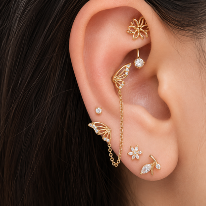 Flutter Chain Earrings- Pair || DV521